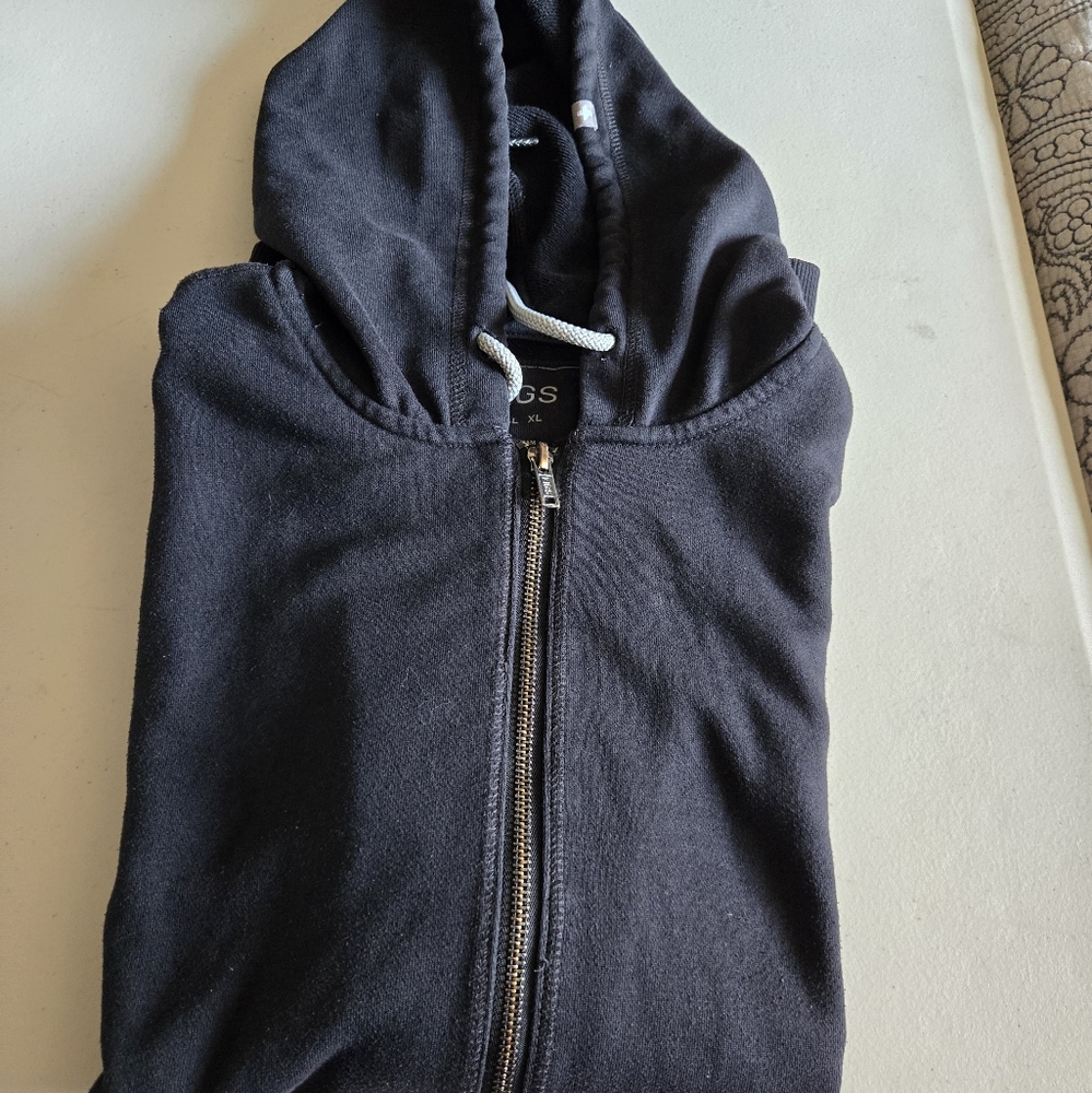 Figs Essential Black Hoodie Size Small Black color